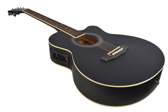 Electro Acoustic Guitar Matt Black Finish  40” Cutaway Dreadnought by Sotendo